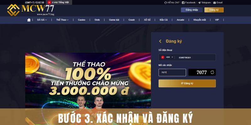 Bước 3. Xác Nhận Và Đăng Ký